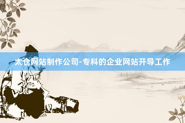 太仓网站制作公司-专科的企业网站开导工作