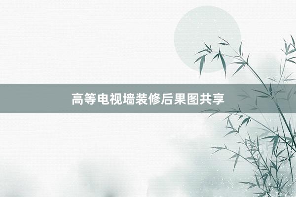 高等电视墙装修后果图共享
